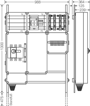 Hensel Ladeverteiler f.4 Mi EV 22kW 4001 