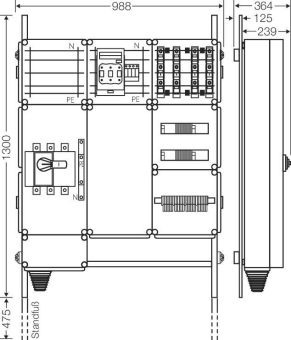 Hensel Ladeverteiler f.4 Mi EV 22kW 4101 