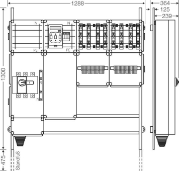 Hensel Ladeverteiler f.8 Mi EV 22kW 8001 