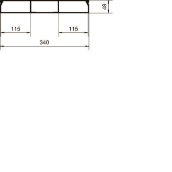 Hager Unterflurkanal 3-zügig    UK340483 