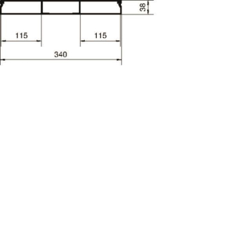 Hager Unterflurkanal 3-zügig    UK340383 