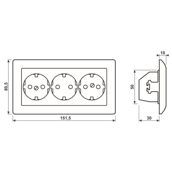 JG Kanal-Schuko 3fach              AS523 