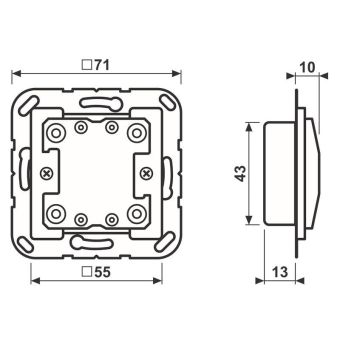 Jung KNX Taster Erweiterung 2f  A10921TE 