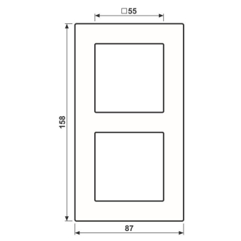 JG Rahmen 2fach Serie A     AC582BFANM 
