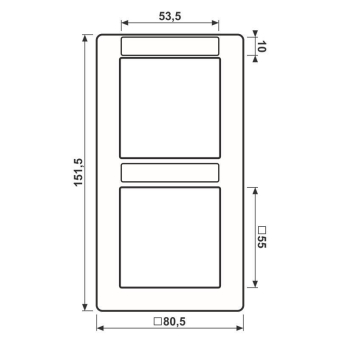 JG Rahmen 2fach INA         AS582BFINAWW 