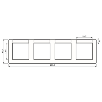 JG Rahmen 4fach INA        AS5840BFINAWW 