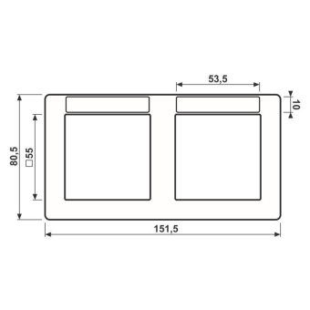 JG Rahmen 2fach INA        AS5820BFINAWW 