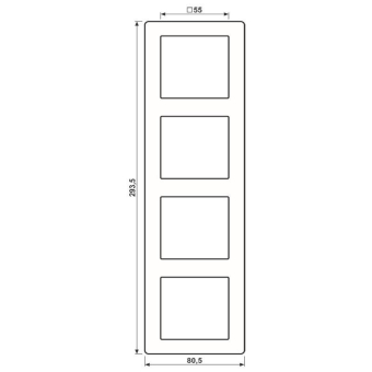 JG Rahmen 4fach                  AS584WW 