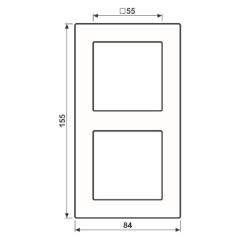 Jung AC582GLNB Glasrahmen   AC 582 GL NB 