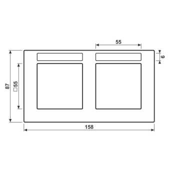 Jung Rahmen 2fach Schriftf AC5820BFNAANM 
