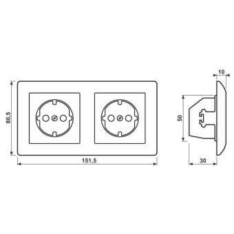 Jung Kabel-Kanal-SCHUKO-      AS1522BFWW 