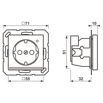 Jung SCHUKO-Steckdose       A1520-OWWLNW 