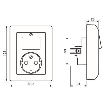 JG Schuko-Steckdose /Wechsels. AS5576UWW 
