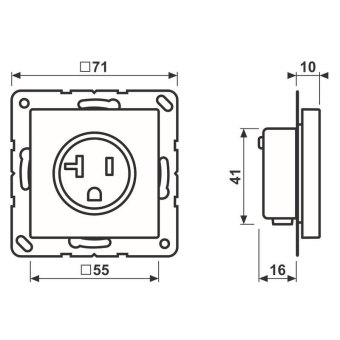 JG Steckdose NEMA 20A        A 521-20 WW 