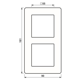 Jung AV582GLMSW Glasrahmen AV 582 GLM SW 