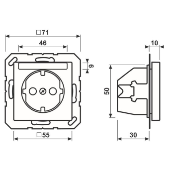 Jung SCHUKO Steckdose        A1520BFNASW 
