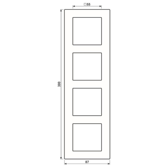 JG Rahmen 4fach Serie A      AC584BFWW 