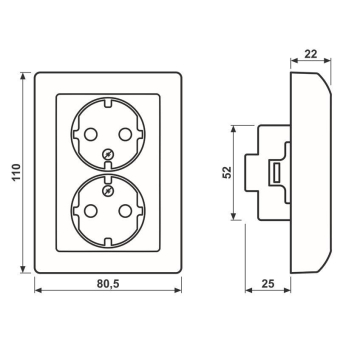JG Doppelsteckdose NL mit     AS5022NUWW 