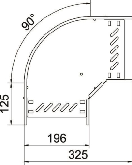 OBO RB 90 820 FT Bogen 90° f.Kabelrinne 