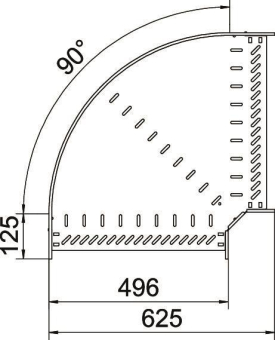 OBO RB 90 150 FS Bogen 90° f.Kabelrinne 