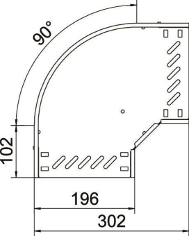 OBO RB 90 320 FS Bogen 90° f.Kabelrinne 