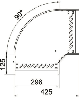 OBO RB 90 830 FS Bogen 90° f.Kabelrinne 