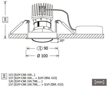 LTS ILVY-CAR 100.TWL.20.WH-       658459 