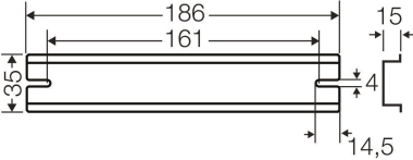 Hensel Tragschiene 186mm f.DK DK TS 35 Q 