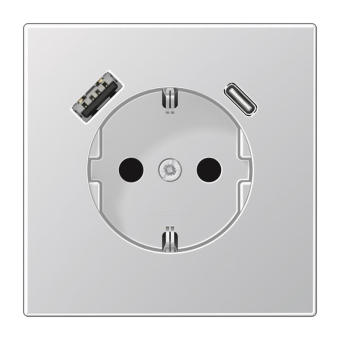Jung SCHUKOsteckdose m.USB AL1520-15CA-L 