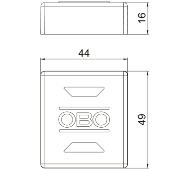OBO EK 45 S Endkappe f.Trägerprofil 