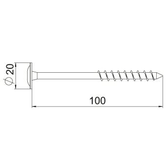 OBO TKS 8x100 A2 Tellerkopfschraube 