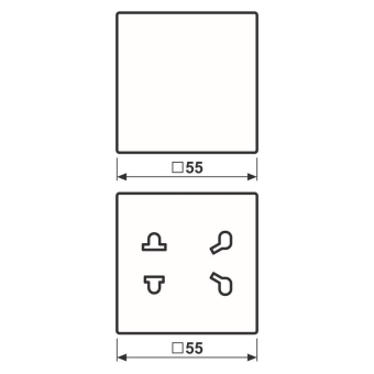 Jung Zentralplatte A500      SOA7522SWPL 