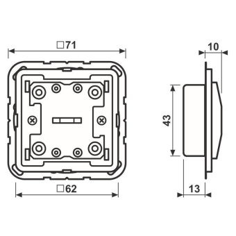 Jung KNX Taster Universal 1f LSCD10911ST 