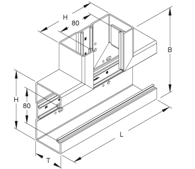 Kleinhuis T-Stück BS 65X130/80  BT1308.5 