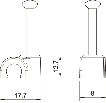 OBO 2010 35 RW ISO-Nagel-Clip 10mm L35 