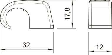 OBO 4042 Haft-Clip o.Nagel 14-17mm PP 