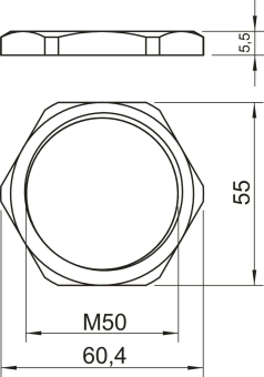 OBO 169 MS M50 Gegenmutter M50 CuZn N 