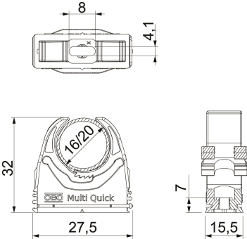 OBO M-Quick M20 LGR Multi-Quick-Schelle 