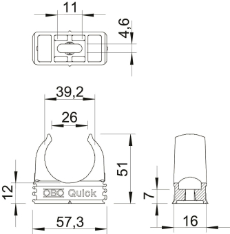 OBO 2955 M40 Quick-Schelle M40 PP 