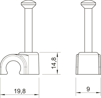 OBO 2012 35 SW ISO-Nagel-Clip 12mm L35 