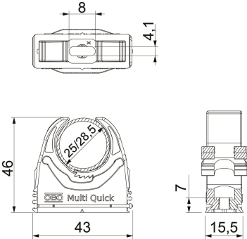 OBO M-Quick 25-28LGR Multi-Quick-Schelle 