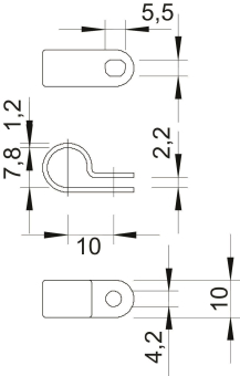 OBO 255 8 LGR Befestigungsschelle 8mm PA 