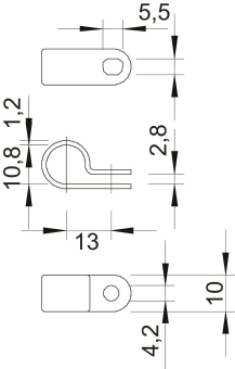 OBO 255 11 LGR Befestigungsschelle 11mm 