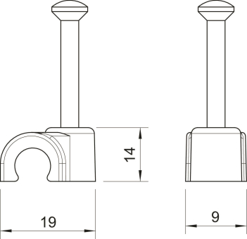 OBO 2011 35 LGR ISO-Nagel-Clip 11mm L35 