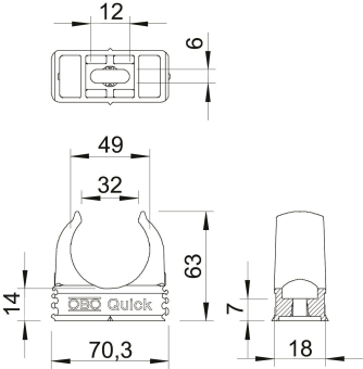 OBO 2955 M50 SW Quick-Schelle M50 PP 