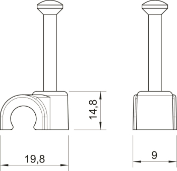 OBO 2012 45 LGR ISO-Nagel-Clip 12mm L45 