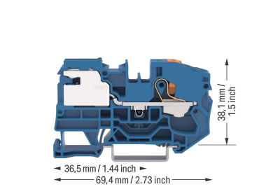WAGO 2216-7114 1-Leiter-N-Trennklemme, 