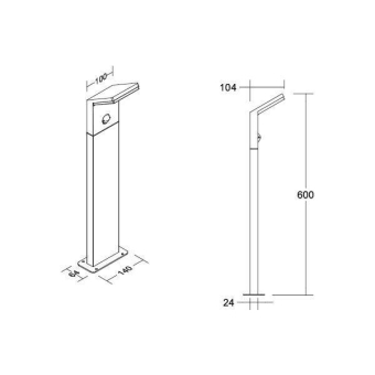 Brumberg LED-Pollerleuchte 230V 65122103 