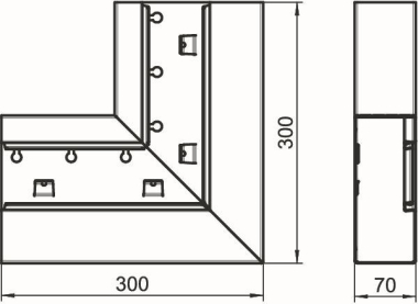 OBO GS-AFS70170RW Flachwinkel steigend 