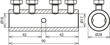 DEHN Verbindungsmuffe Al f. Rd 1  385216 